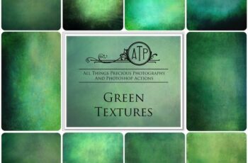 Digital Green Textures Overlays
