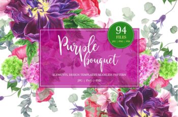 Bouquet Watercolor Cliparts