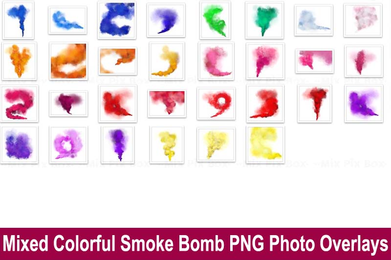 Colorful Smoke Photo Overlays
