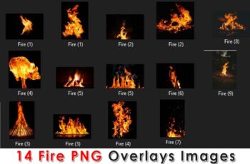 14 Fire PNG Overlays Images