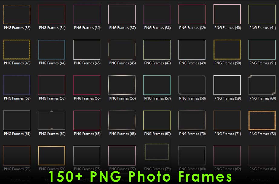 150+ Awesome PNG Photo Frames