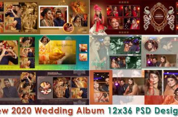 New (2020) Wedding Album 12x36 PSD Designs Sheets