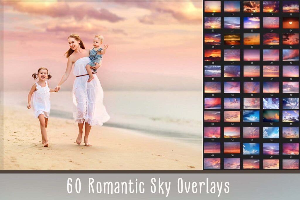 80 Romantic Sky Overlays