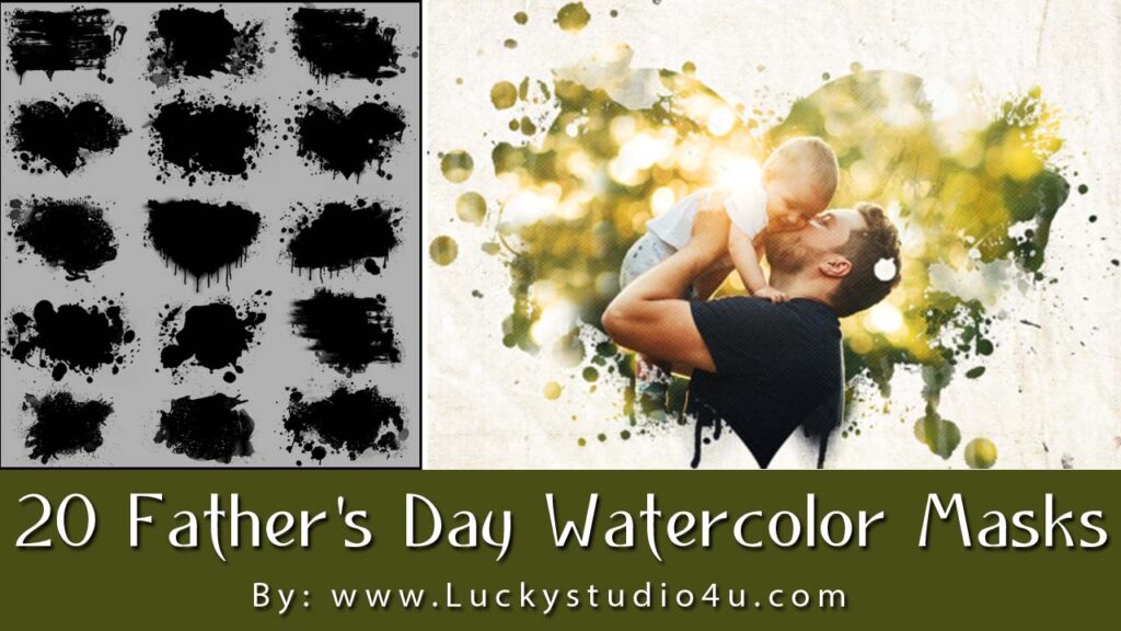 Father's Day Watercolor Masks