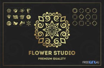 12-Unique-Flower-Studio-Logo-Kit-Vol-02