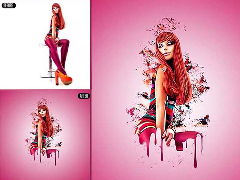 Dripping Painting Photoshop Action