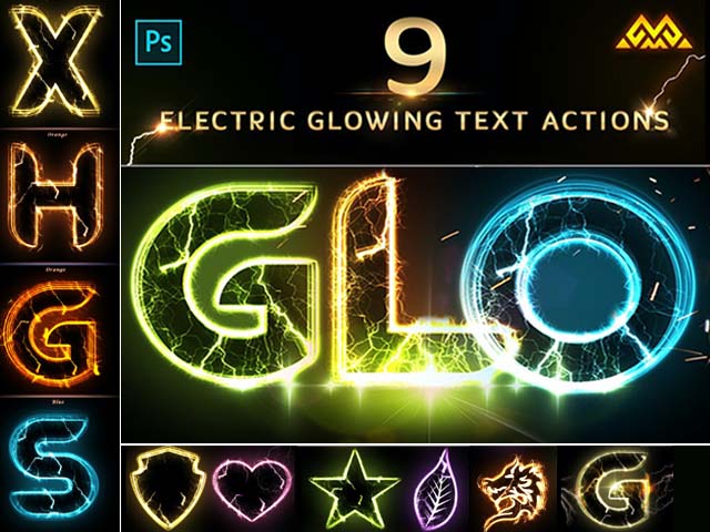Graphicriver - Electric Glowing Effects & Photoshop Action