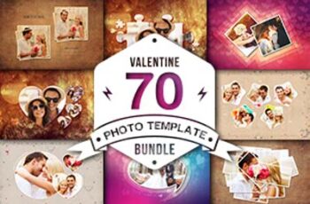 Graphicriver – 70 Valentine PSD Photo Templates Bundle