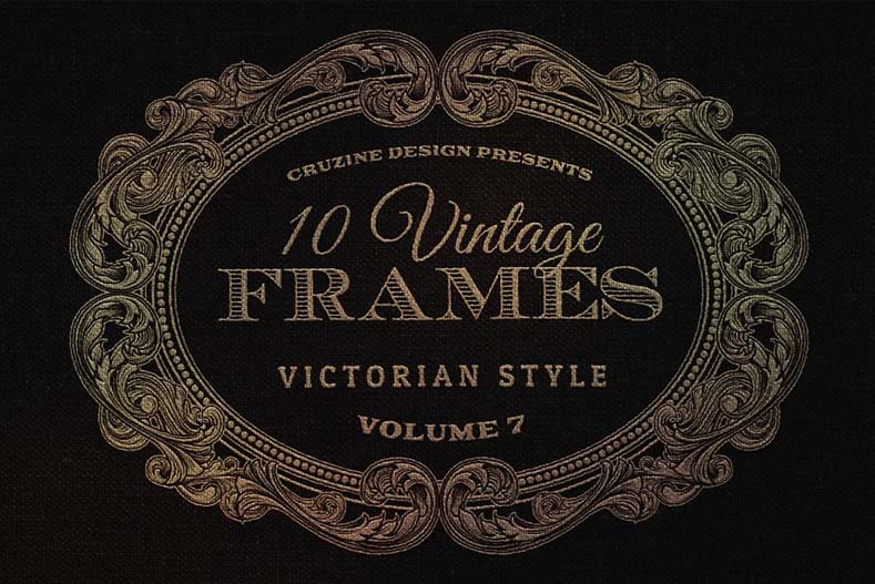Download 10 Vintage Frames Victorian Ornament Style Vol-07