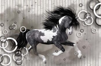 3D Horse Wallpaper PSD Templates Free Download