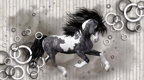 3D Horse Wallpaper PSD Templates Free Download