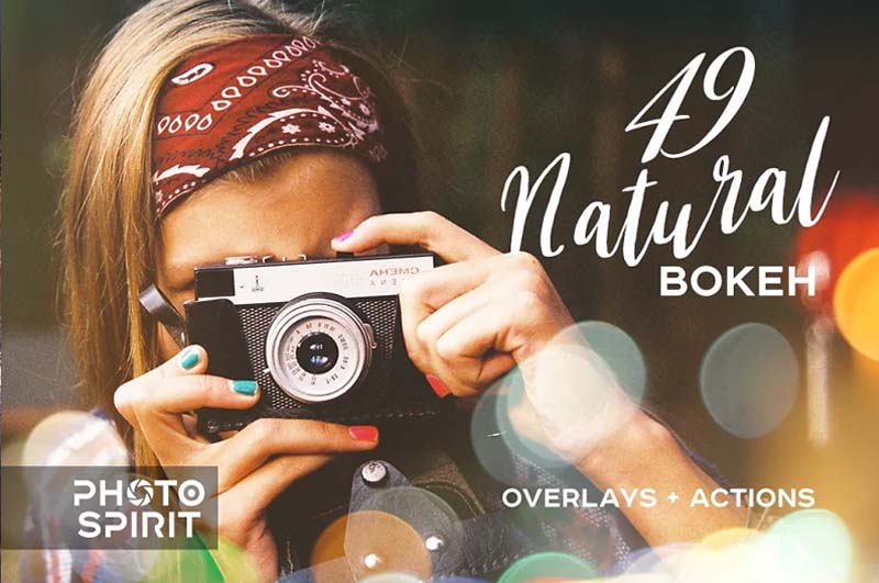 Free Download 49 Natural Bokeh Effects Overlays And Actions Pack