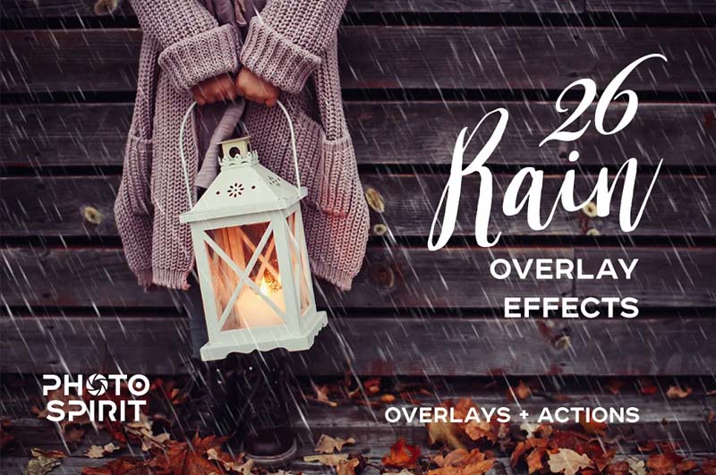 Download 26 Rain Photo Overlay Effects Pack