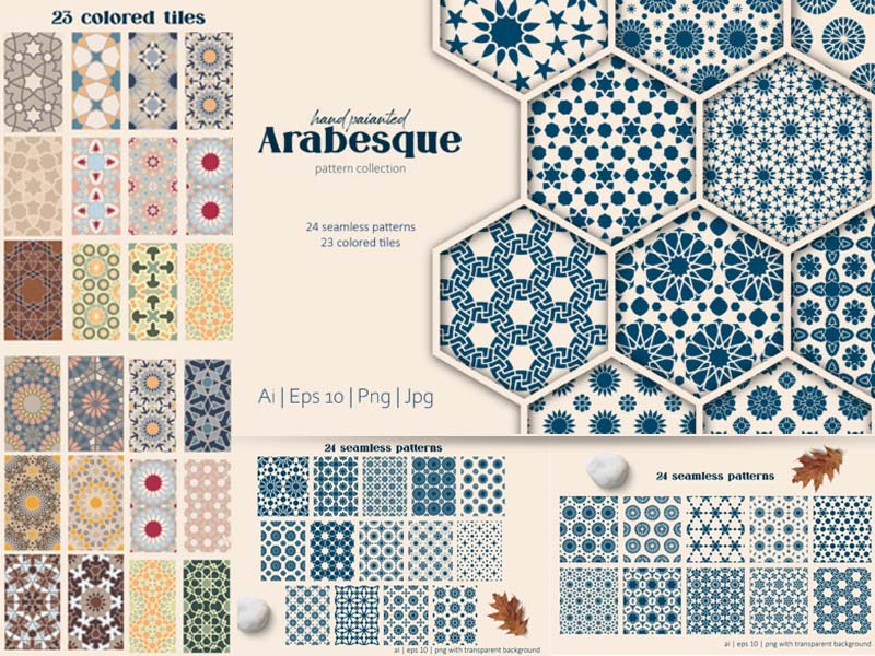 Arabesque Islamic Art Patterns pack