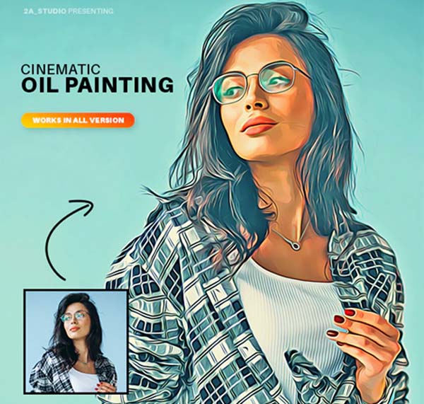 Cinematic Oil Painting Photoshop Action