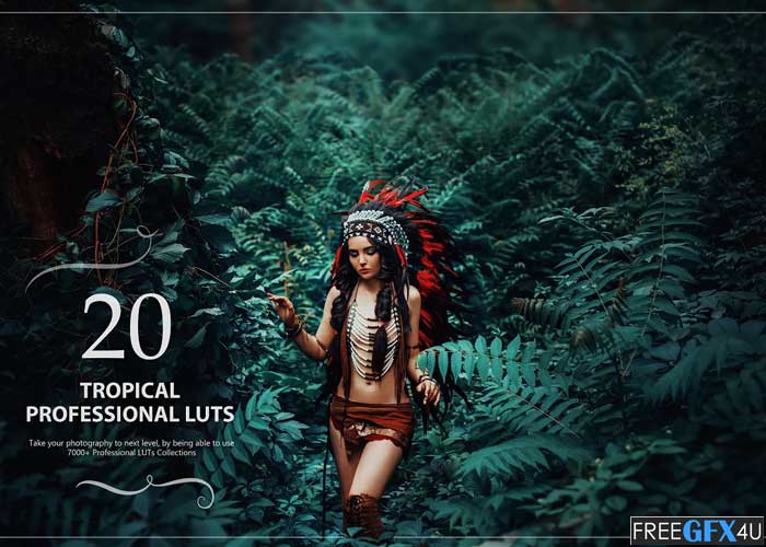 CreativeMarket - 20 Tropical LUTs Pack Free Download