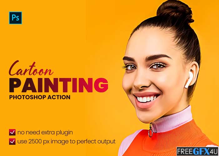 CreativeMarket - Cartoon Painting Photoshop Action