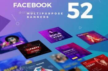 Graphicriver - 52 Facebook Multipurpose Banners