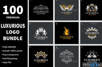 Free Download 100 Luxurious Logo Bundle
