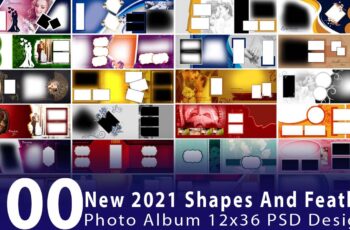 100-New-2021-Shapes-And-Feather-Photo-Album-12x36-PSD-Designs