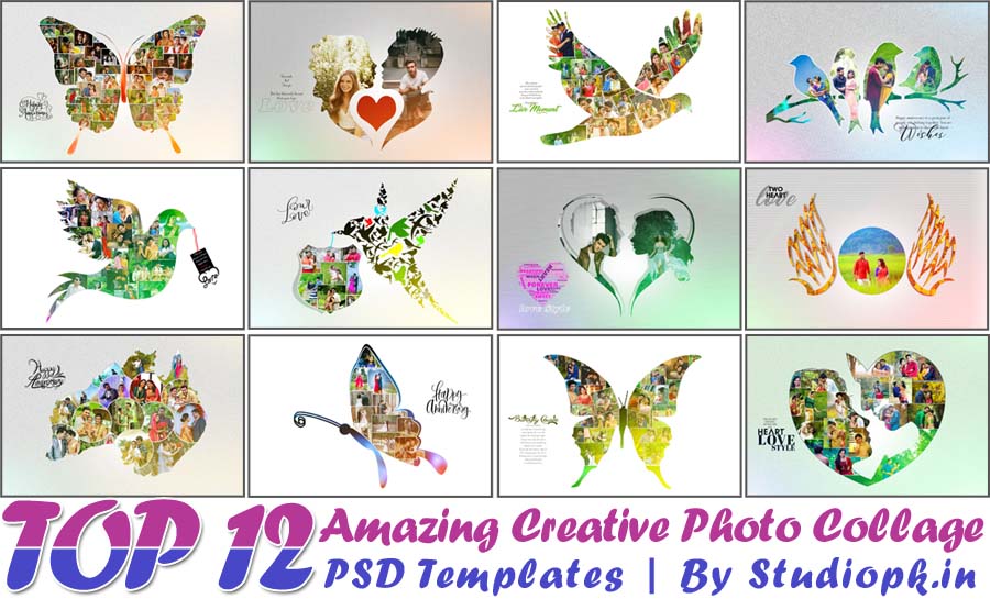 Top 12 Creative Photo Collage PSD Templates By Studiopk