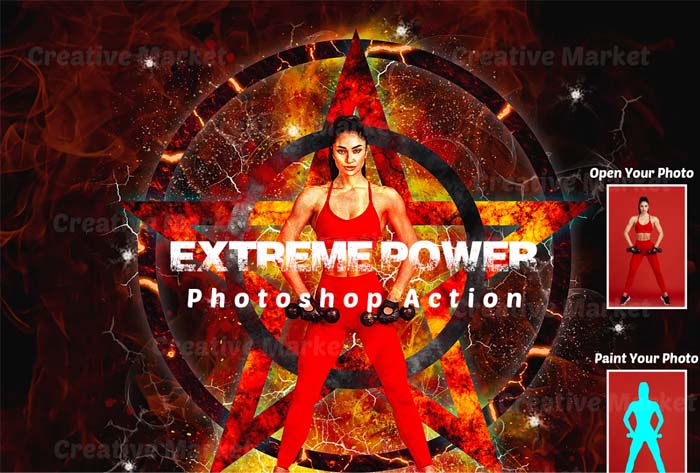 Extreme Power Photoshop Action