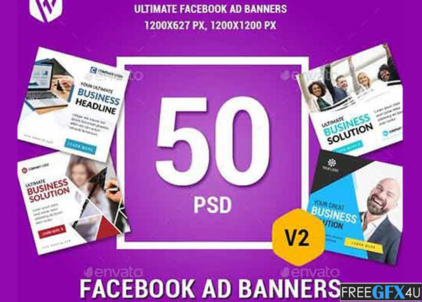 Free Download 50+ Facebook Ad Banners Pack