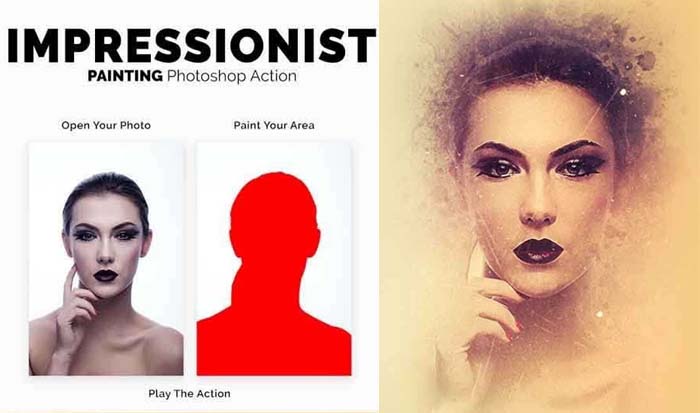 Impressionist painting photoshop action 20448975