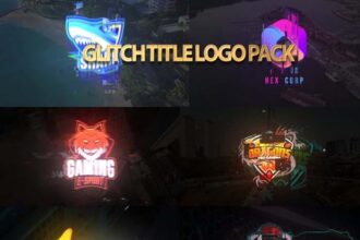 Videohive - Glitch Digital Title Logo Pack