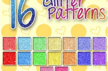 16 Color Glitter Patterns Collection For Photoshop