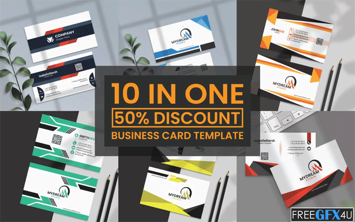 10-in-One Creative Business Card Design PSD Templates