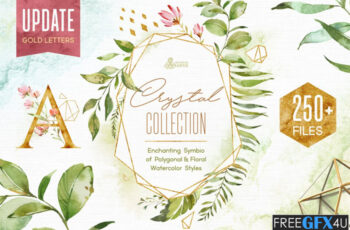 Free Download Crystal Floral & Polygonal Bundle
