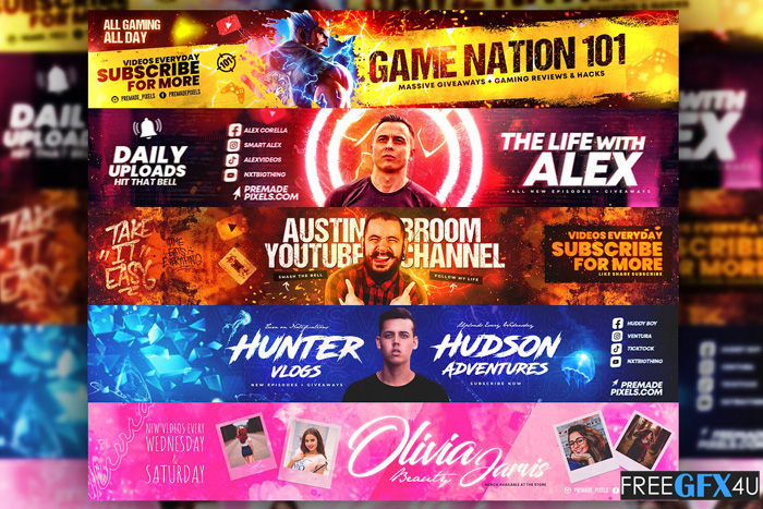 Download Epic Youtube Channel Art PSD Banners (1)