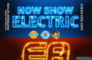 Free Download Electric Photoshop Action