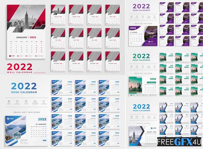 Modern Desk Calendar 2022