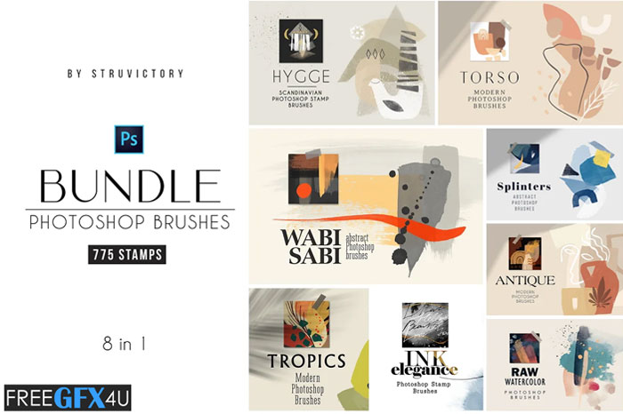 Free Download Photoshop Stamp Brushes Bundle 2020