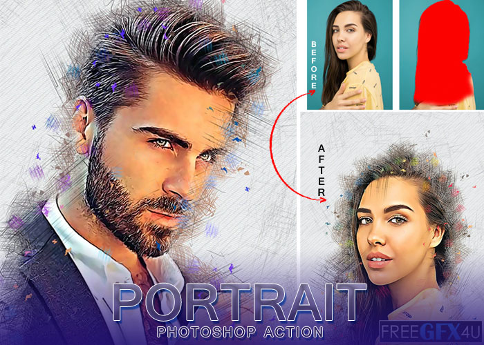 Free Download Portrait Photoshop Action