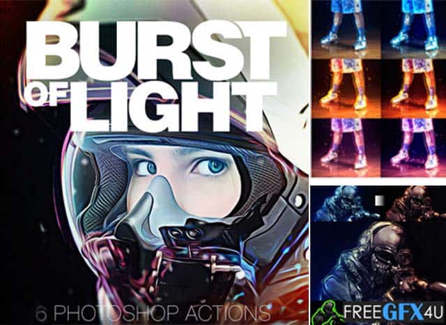 Free Download Burst of Light Photoshop Actions