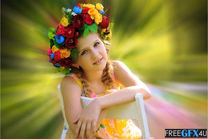 Free Download Glow Zoom Photoshop Action