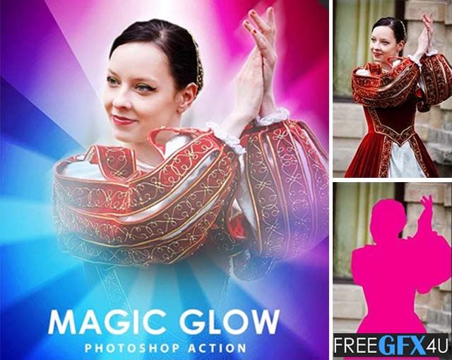 Free Download Magic Glow Photoshop Action