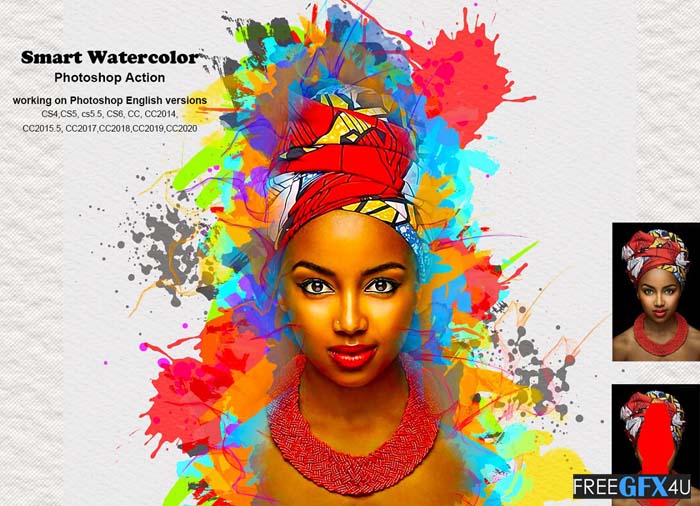 Free Download Smart Watercolor Photoshop Action