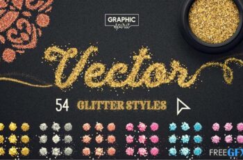 Free Download Vector Glitter Styles For Adobe Illustrator