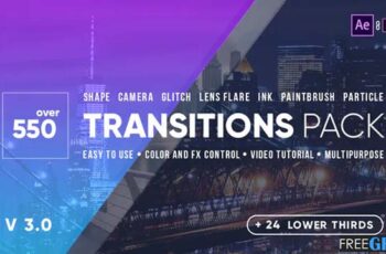 Free Download Videohive - 550 Transitions V3