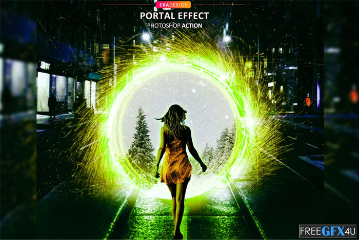 Free Download Portal Effect Photoshop Action