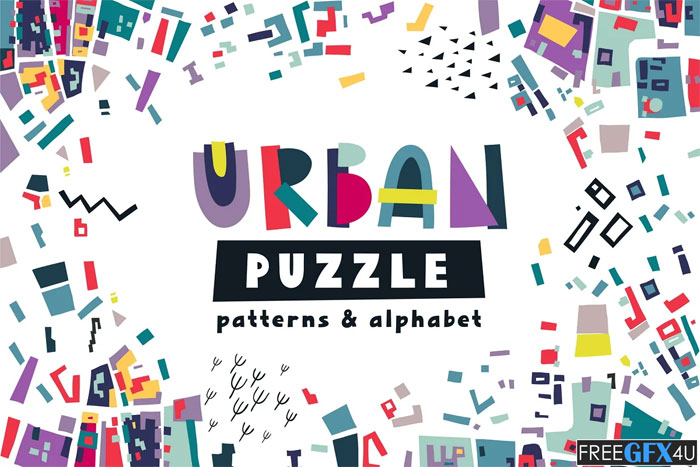 Urban Puzzle Patterns & Alphabet