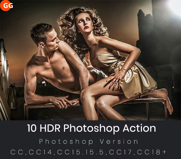 Graphicriver - 10 HDR Photoshop Action 21960564