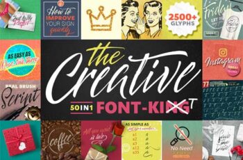 50 in 1 Creative Fonts Pack Free Download