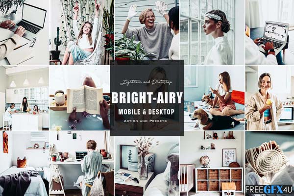 Brhit Airy - Photoshop Action & Lightroom Presets