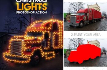 Graphicriver - Christmas Lights Photoshop Action 19196889