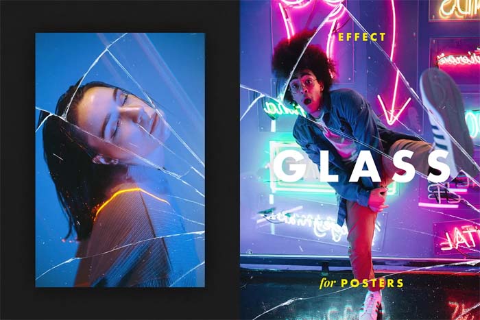 CreativeMarket - Cracked Glass Effect For Posters